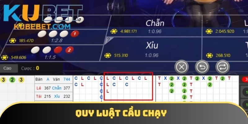 Cầu chạy là quy luật được áp dụng nhiều trong công thức chẵn lẻ